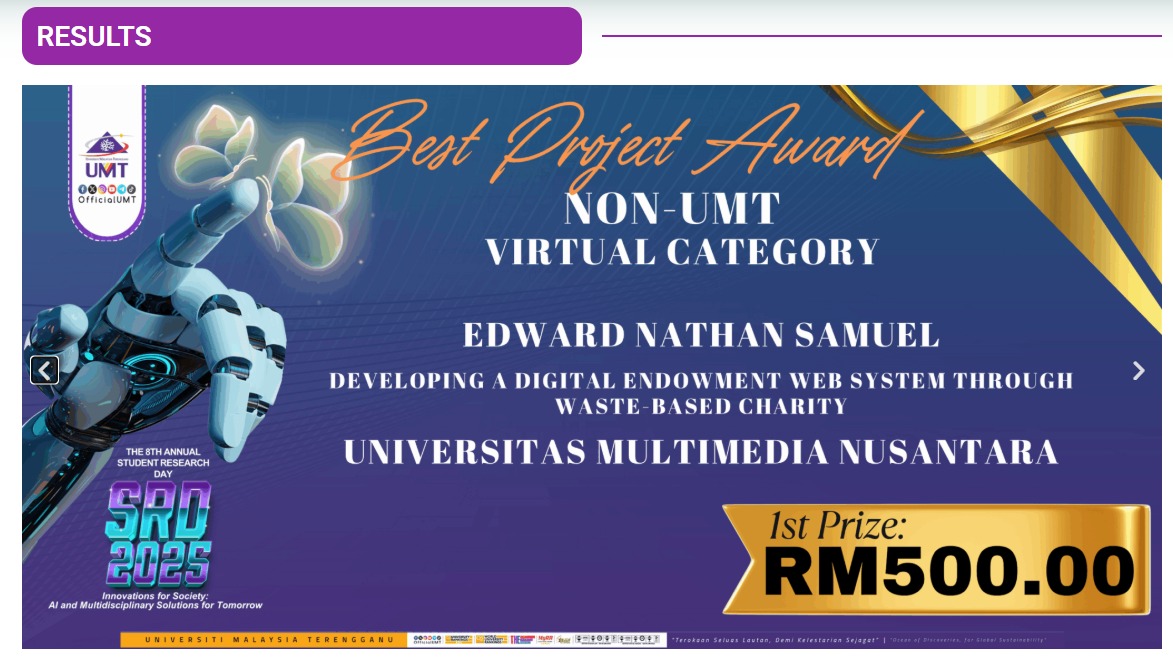 Mahasiswa UMN Raih Juara 1 dan 2 di Ajang Riset Internasional UMT Student Research Day 2025